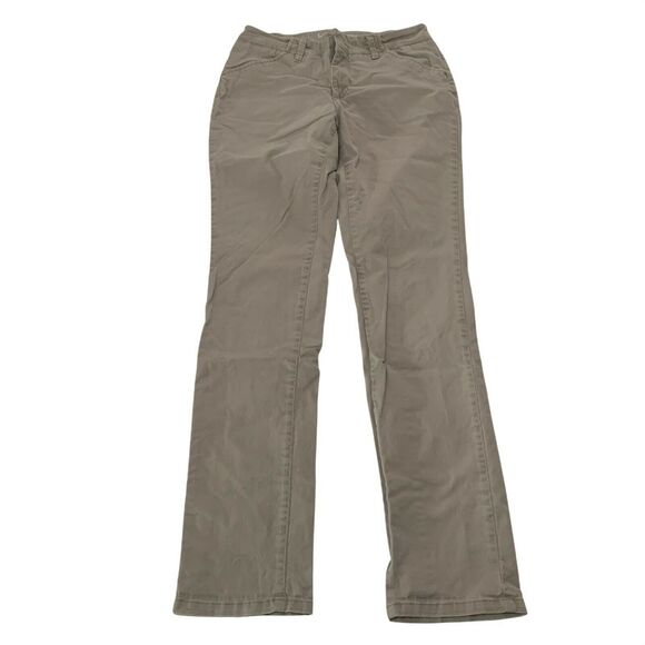 Lee Womens Essential Chino Pants Khaki Beige Size 4 Long Straight Leg Mid Rise - Picture 1 of 7